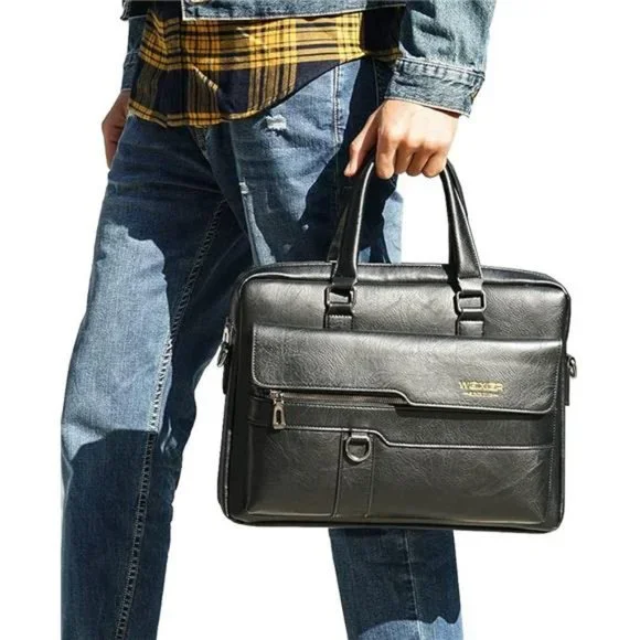 Small Leather Sling Shoulder Bag Messenger Pack 35black(pu)